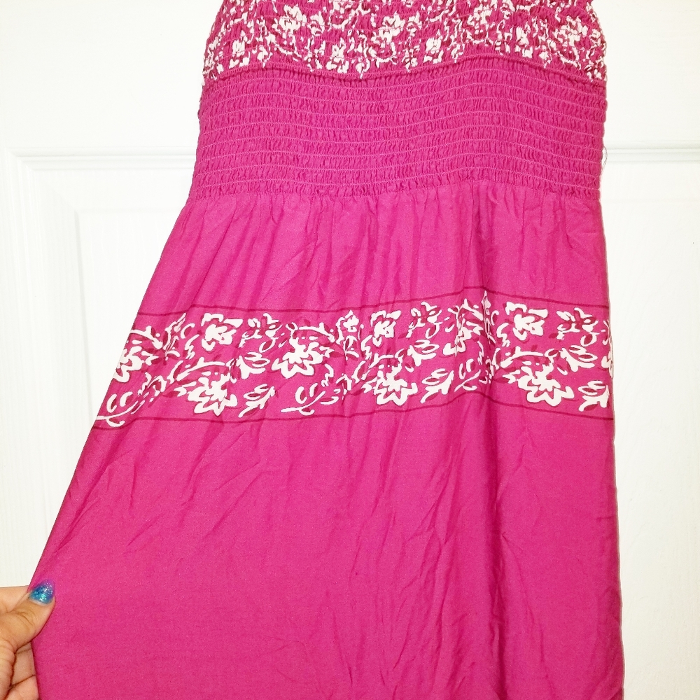 Tommy Bahama Maxi Dress Pink Embroidery - Picture 2 of 5